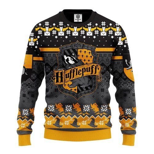 Harry Potter Hufflepuff Ugly Christmas Sweater Harry Potter Hufflepuff Ugly Christmas Sweater