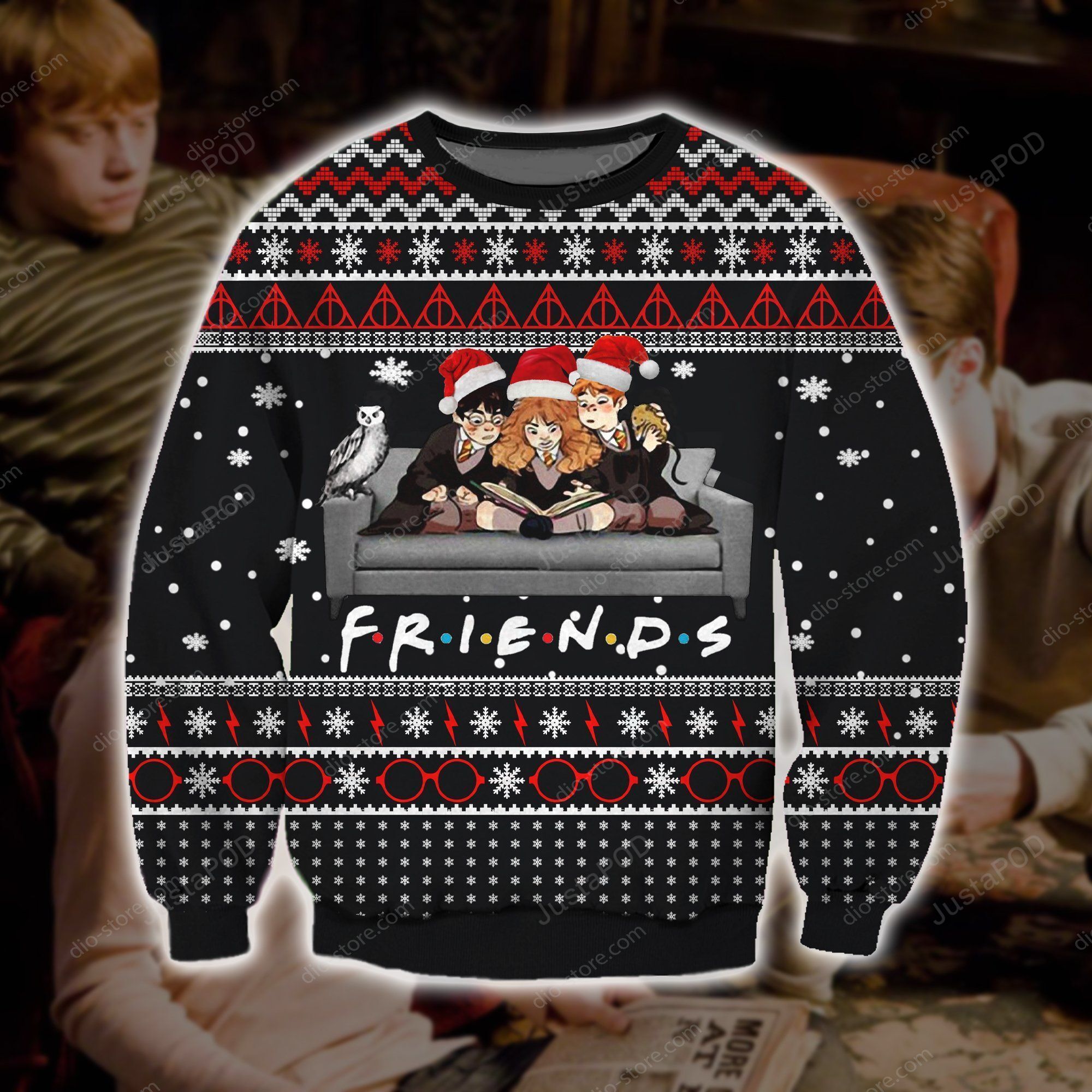 Harry Potter Knitting Pattern 3d Print Ugly Sweater Harry Potter Knitting Pattern 3d Print Ugly Sweater