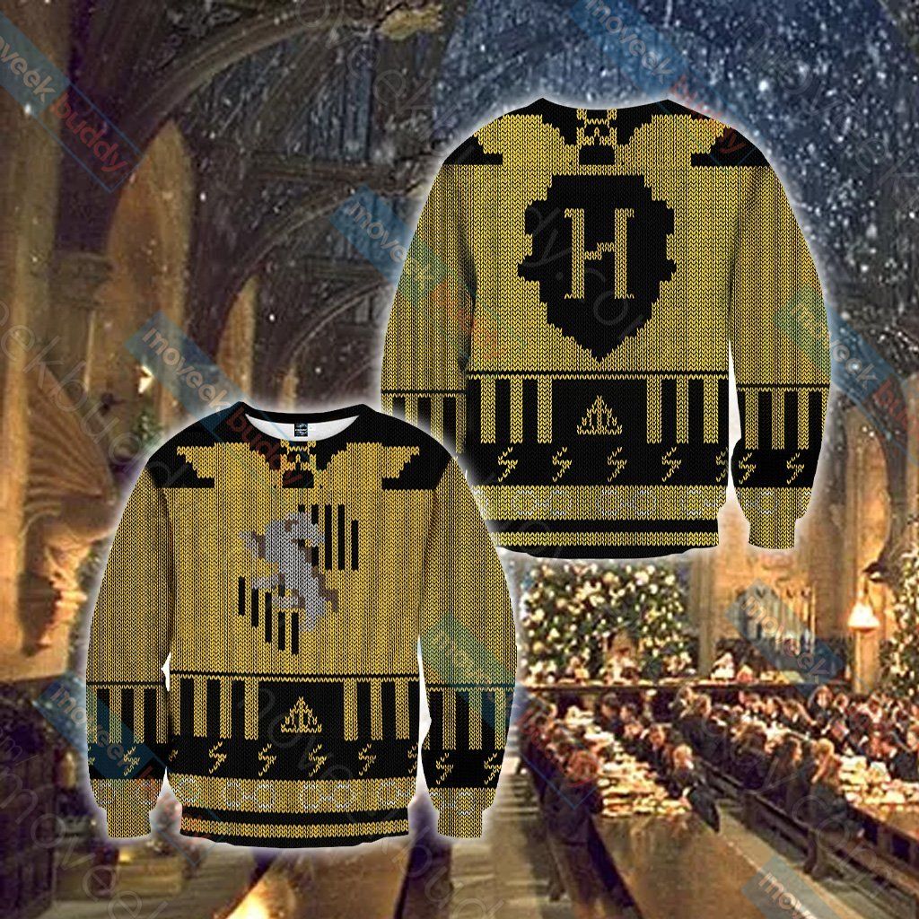 Harry Potter Loyal Like A Hufflepuff Ugly Christmas Sweater Harry Potter Loyal Like A Hufflepuff Ugly Christmas Sweater