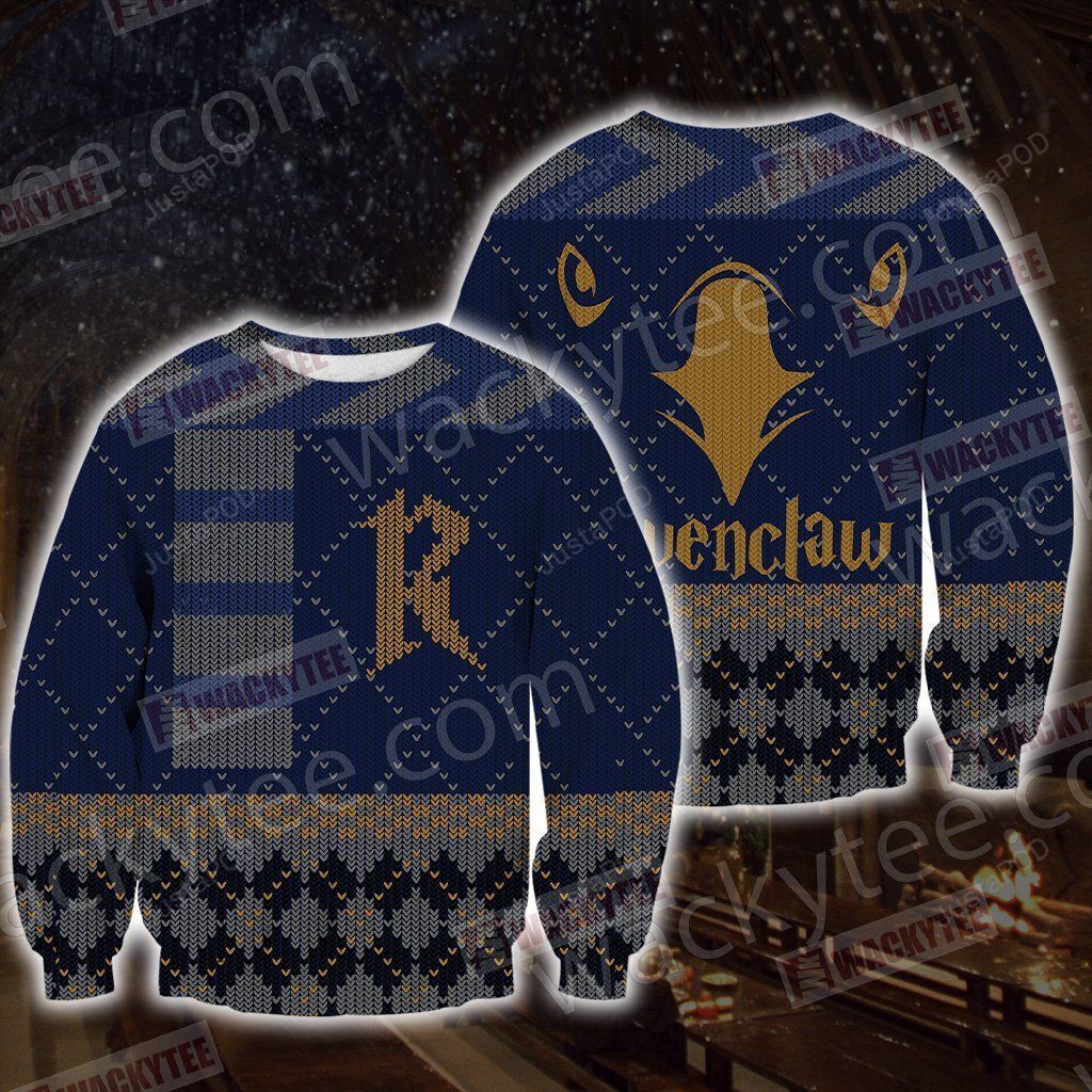 Harry Potter Ravenclaw House Ugly Sweater Harry Potter Ravenclaw House Ugly Sweater