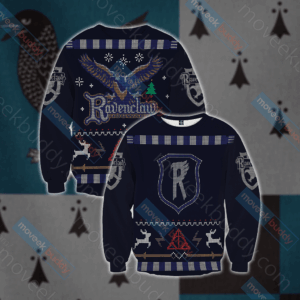 Harry Potter Wise Like A Ravenclaw Winter Ugly Christmas Sweater