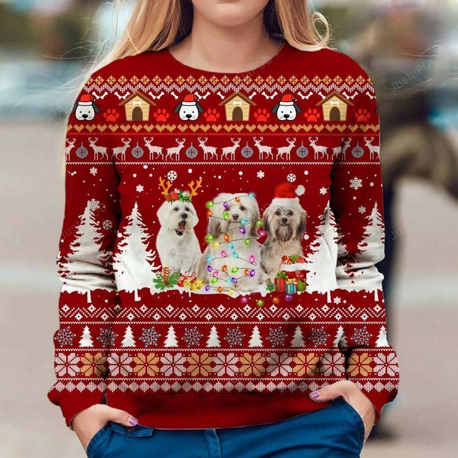 Havanese Dog Ugly Christmas Sweater Havanese Dog Ugly Christmas Sweater