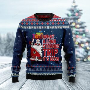 Hippie Bus What A Long Strange Trip Its Been For Unisex Ugly Christmas Sweater