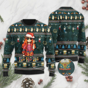 Hippie Lovers Ugly Christmas Sweater