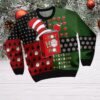 Ho Ho Ho Teacher Ugly Sweater With A Book Wearing Dr. Seuss Hat And Christmas Pattern For Teachers On National Ugly Christmas Sweater