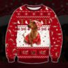 Holiday Dachshund Ugly Christmas Sweater