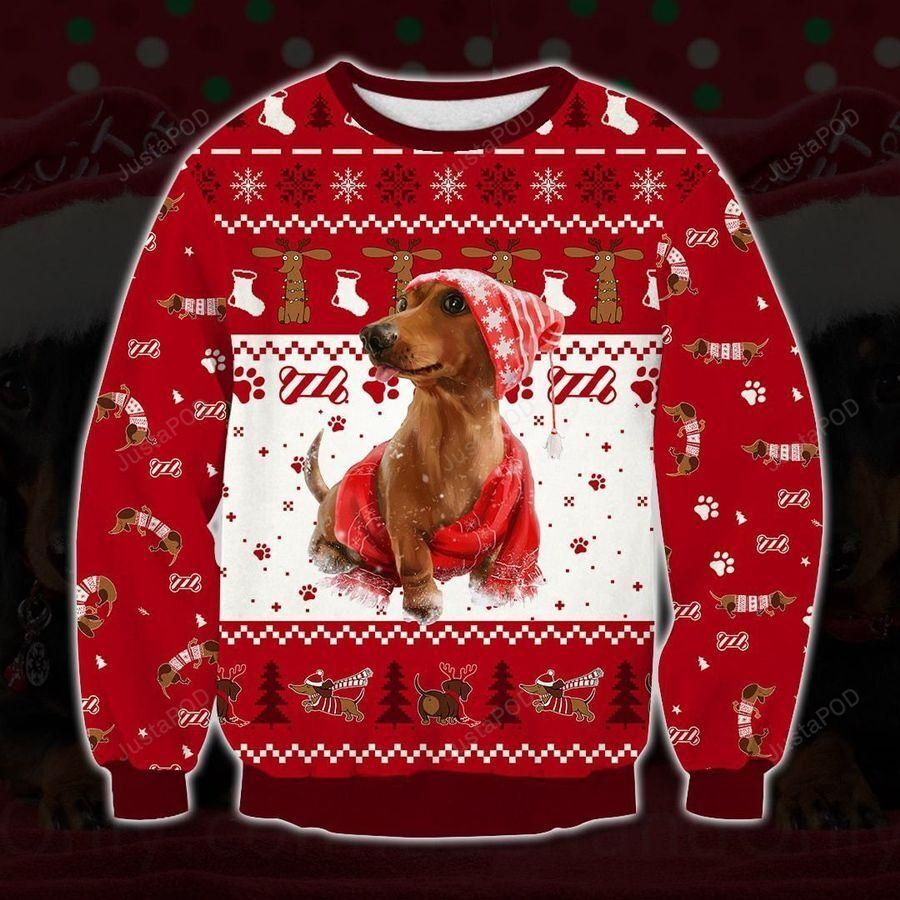 Holiday Dachshund Ugly Christmas Sweater Holiday Dachshund Ugly Christmas Sweater