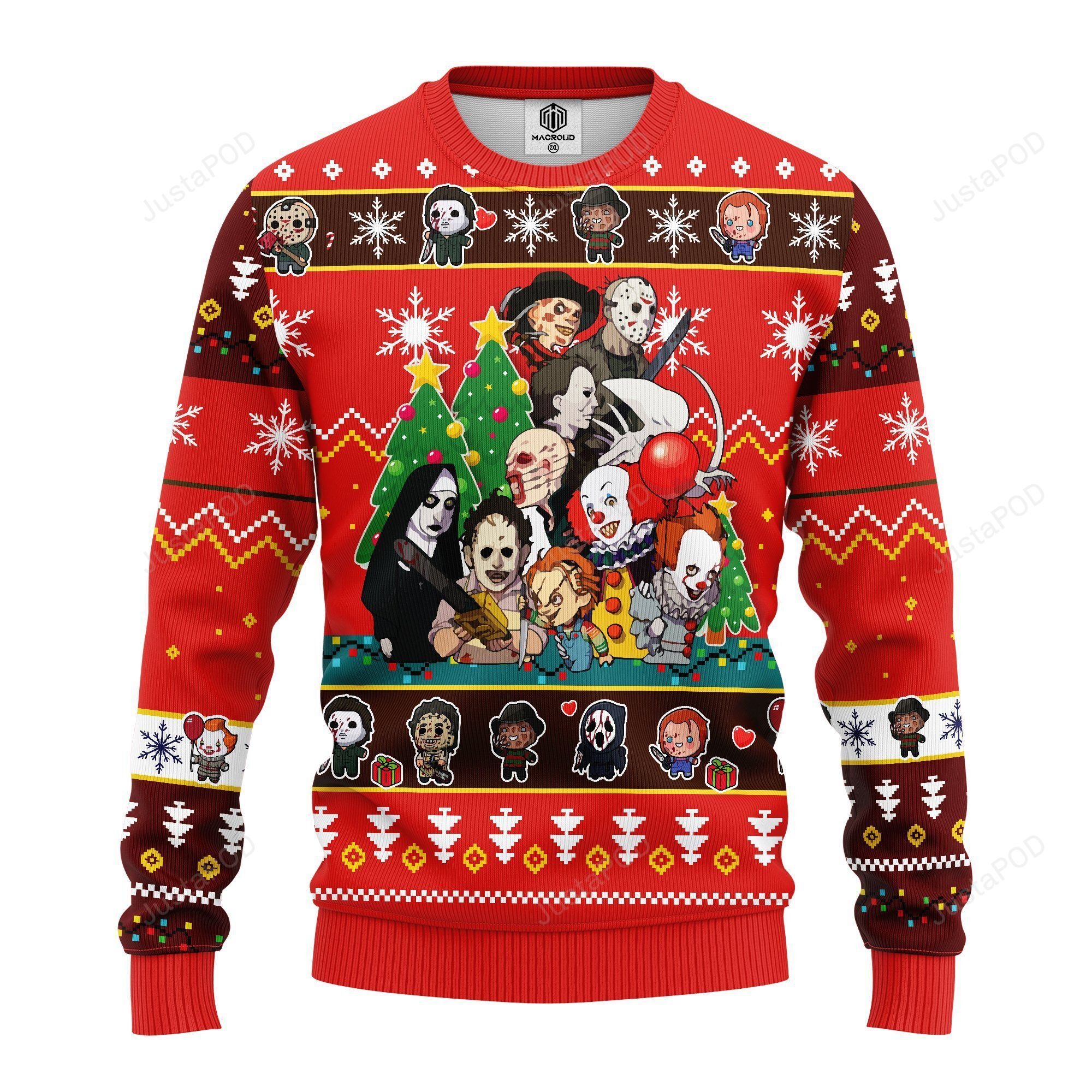 Horror Friends Ugly Christmas Sweater Horror Friends Ugly Christmas Sweater