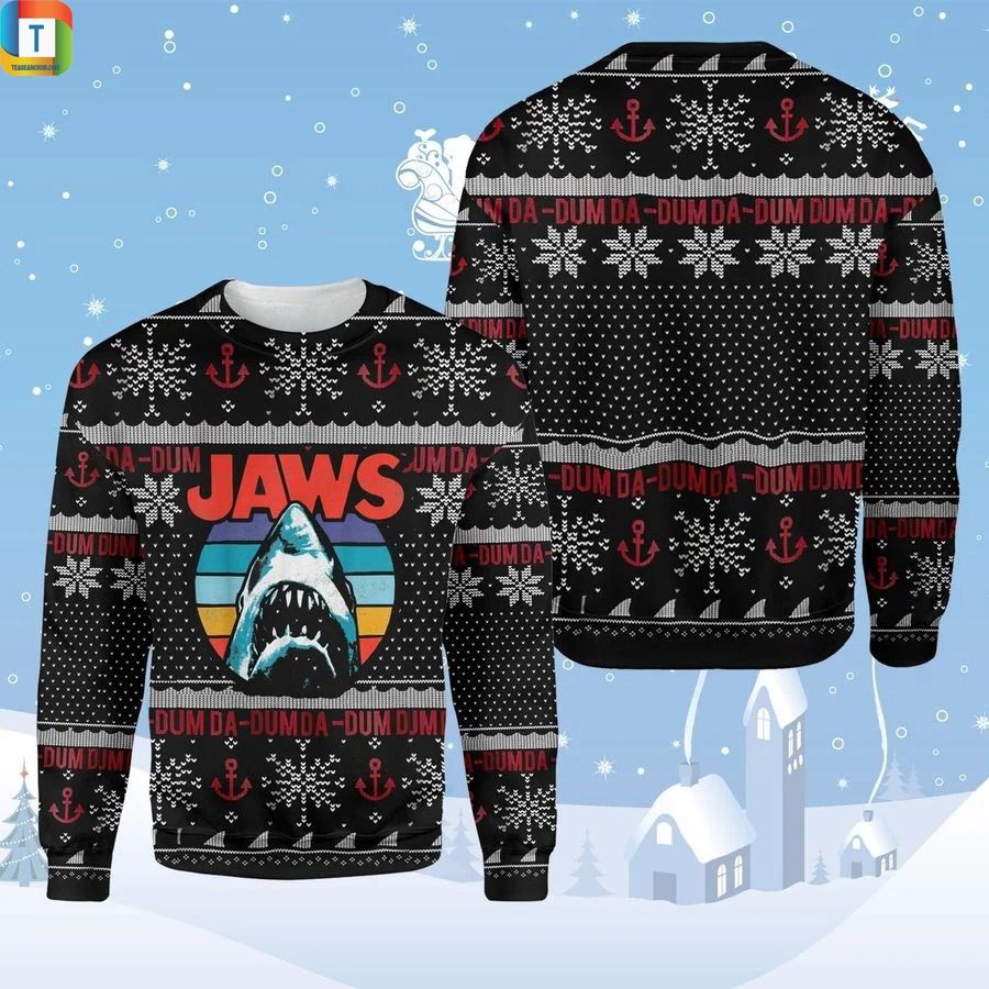 Horror Shark Jaw Ugly Sweater Horror Shark Jaw Ugly Sweater