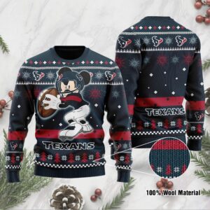 Houston Texans Mickey Mouse Funny Ugly Christmas Sweater
