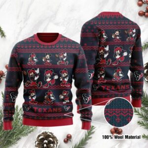 Houston Texans Mickey Mouse Ugly Christmas Sweater