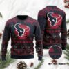 Houston Texans Santa Claus In The Moon Ugly Christmas Sweater
