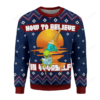 How to Believe In Yourself Alien Ugly Christmas Sweater