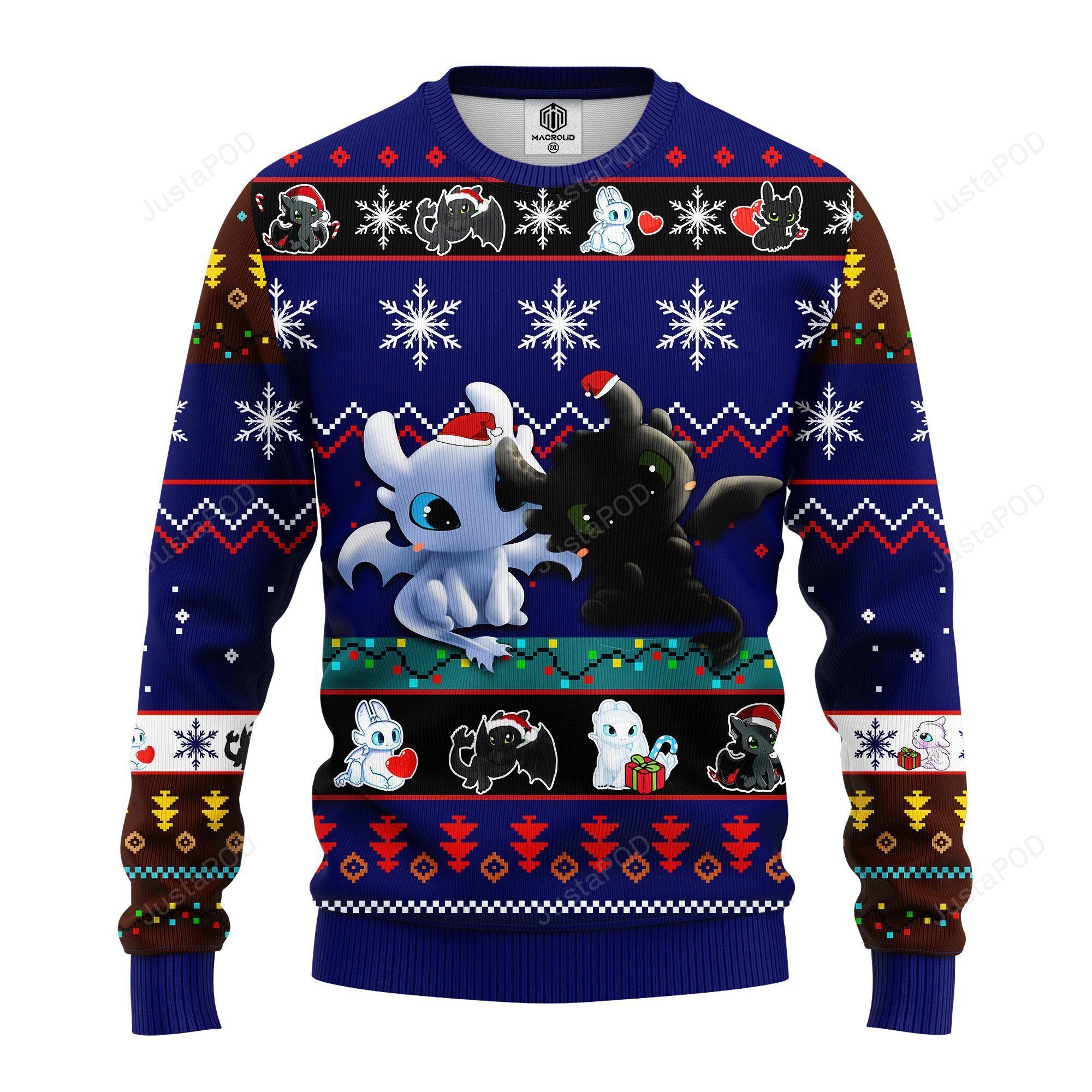 How To Train Your Dragon Toothless Love Ugly Christmas Sweater Blue How To Train Your Dragon Toothless Love Ugly Christmas Sweater Blue