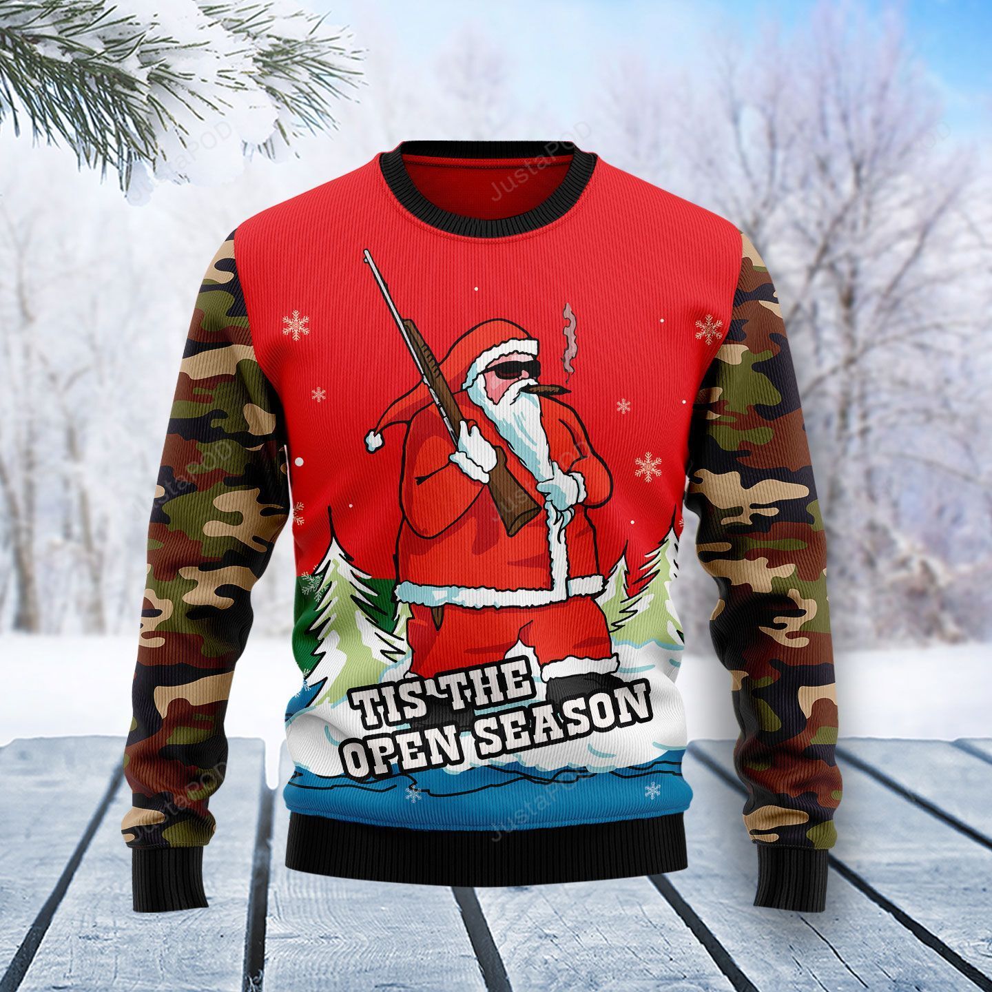 Hunting Santa Christmas Christmas Ugly Sweater Hunting Santa Christmas Christmas Ugly Sweater