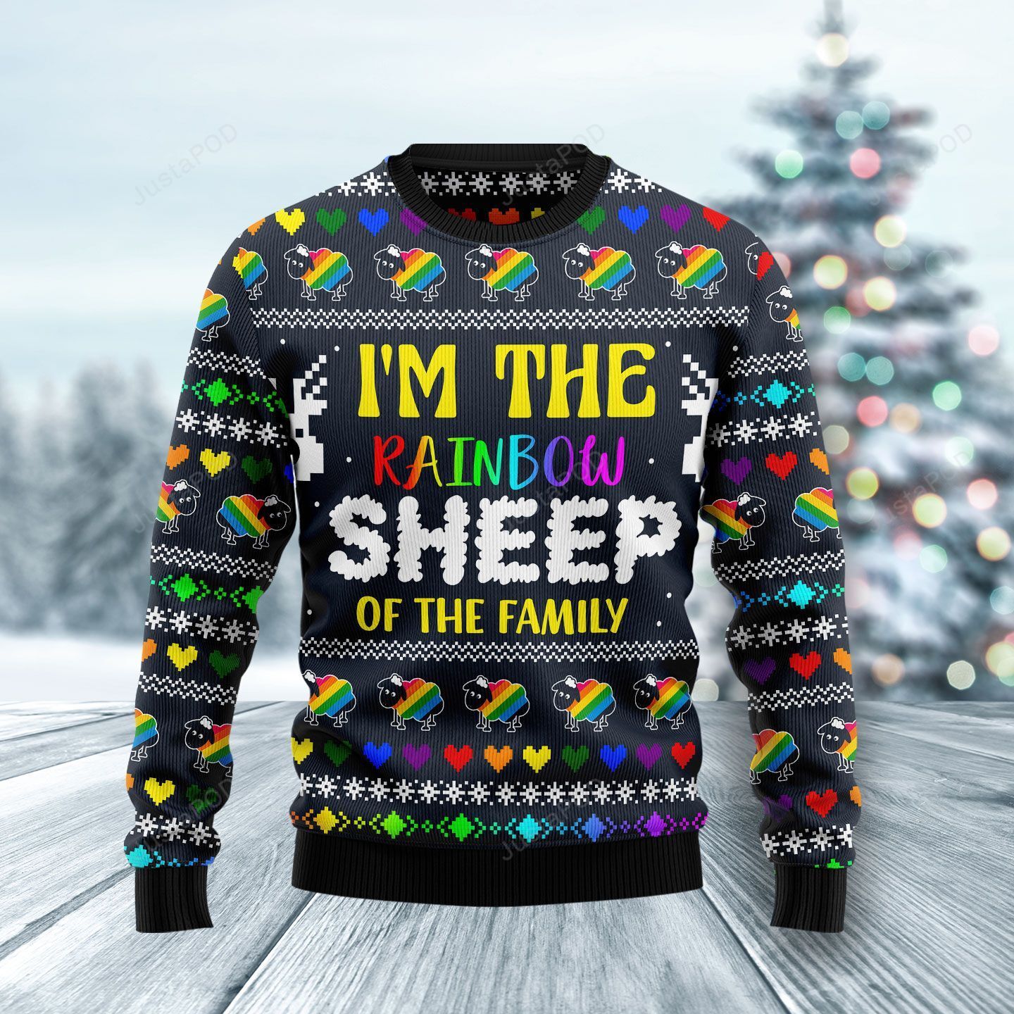 I Am The Rainbow Sheep Of Family Ugly Christmas Sweater I Am The Rainbow Sheep Of Family Ugly Christmas Sweater