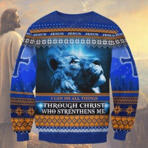 I Can Do All Things Through Christ Jesus Ugly Christmas Sweater