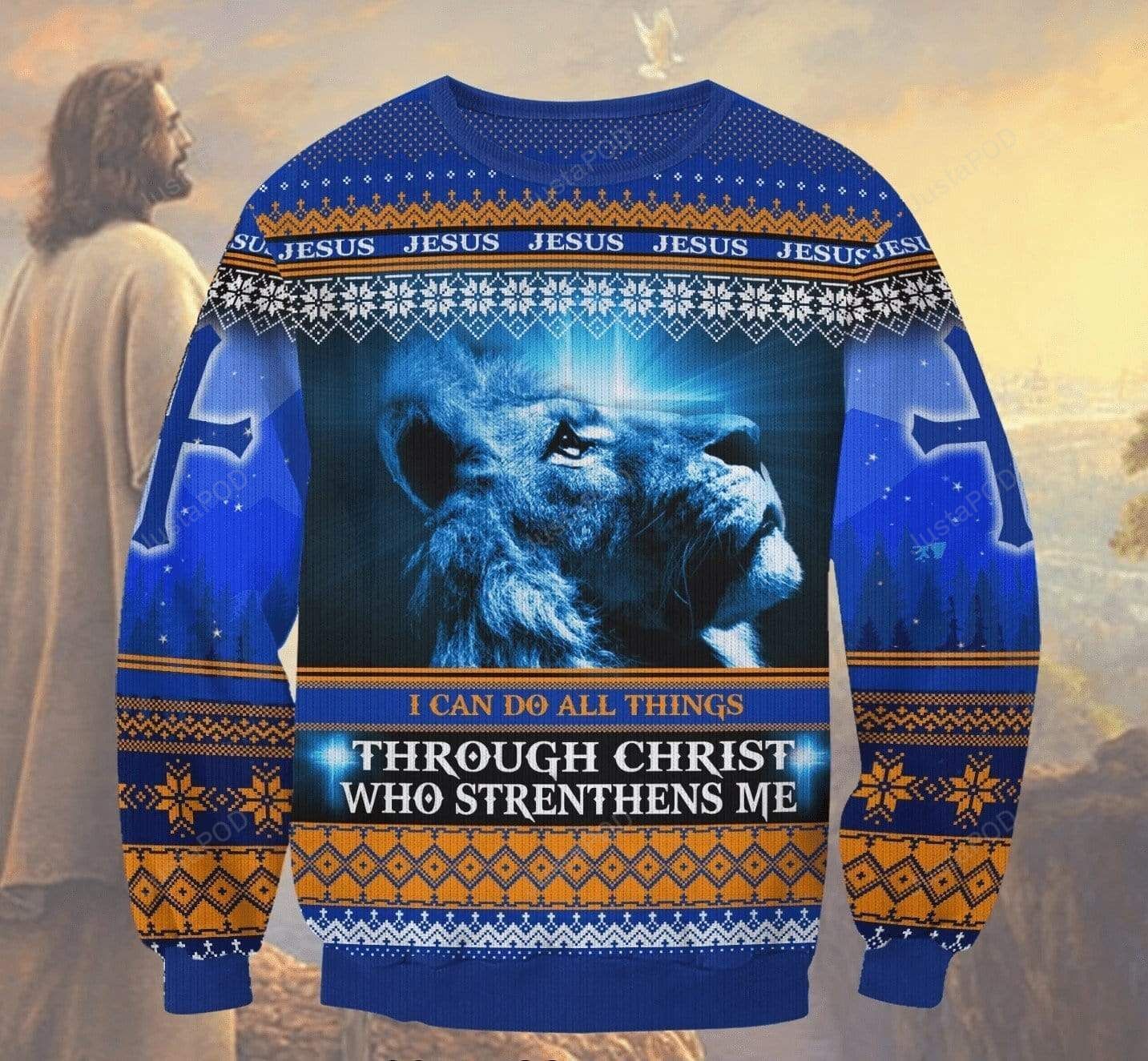 I Can Do All Things Through Christ Jesus Ugly Christmas Sweater I Can Do All Things Through Christ Jesus Ugly Christmas Sweater