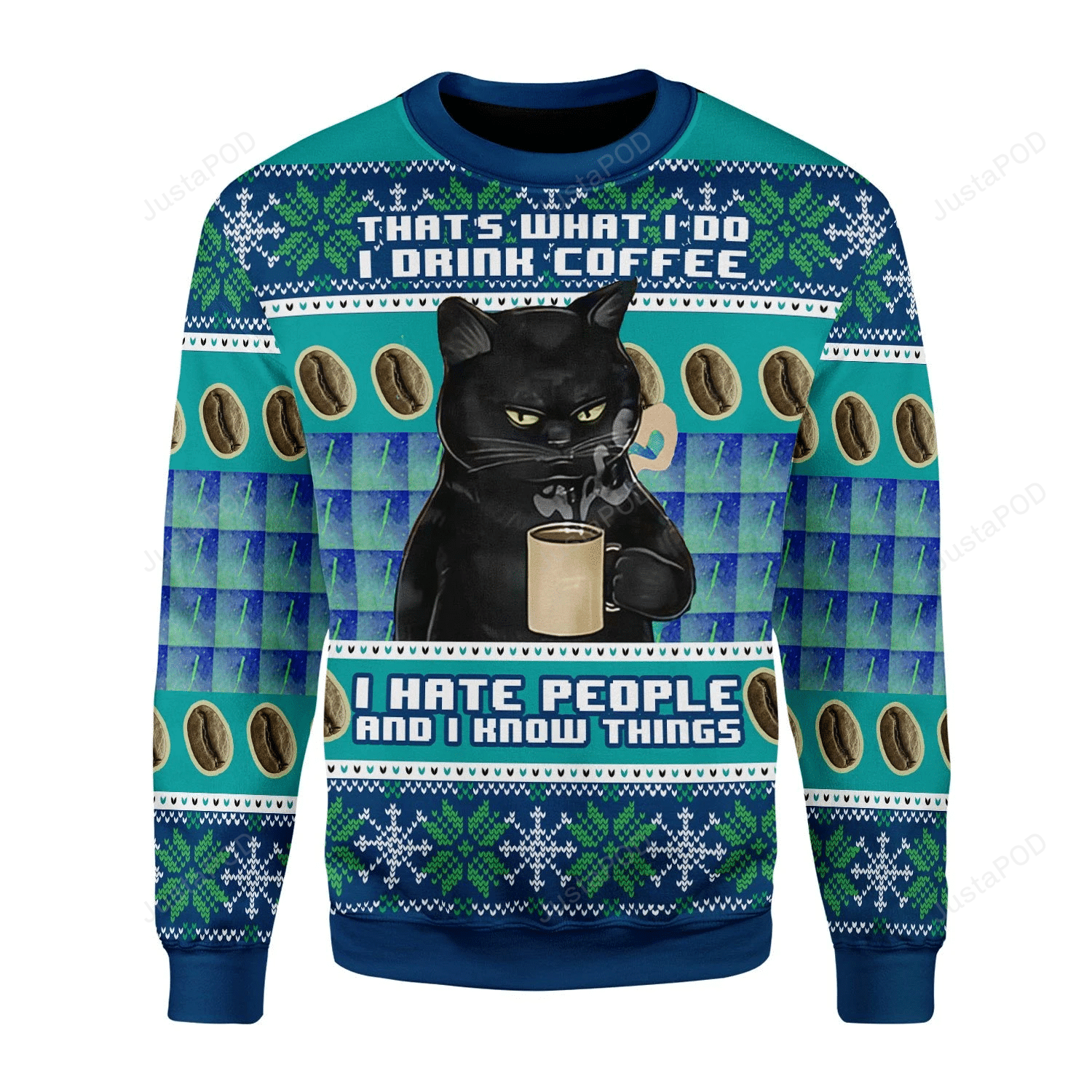 I Hate People Cat Ugly Christmas Sweater I Hate People Cat Ugly Christmas Sweater