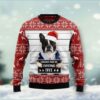 I Knocked Over The Christmas Tree Boston Terrier HT021102 Ugly Christmas Sweater unisex womens & mens
