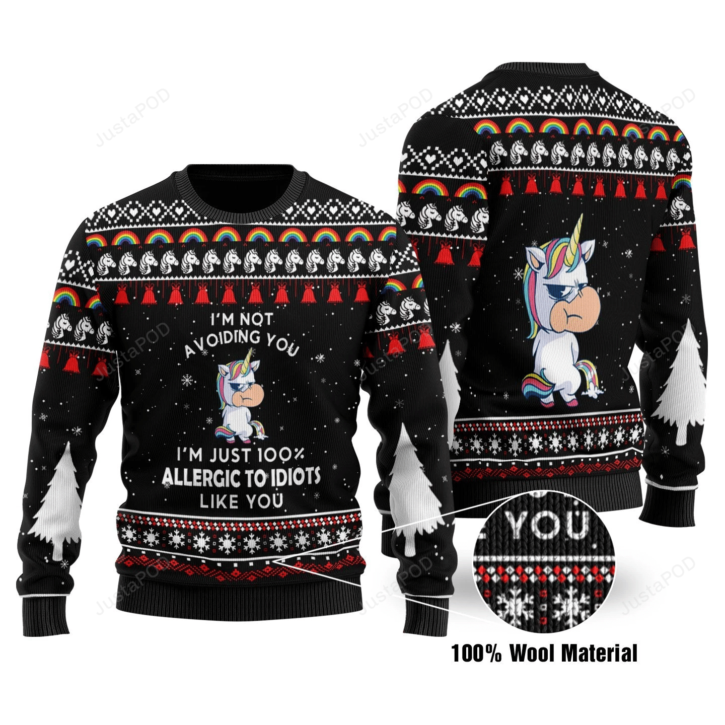 I’m Not Avoiding You Unicorn Ugly Christmas Sweater I’m Not Avoiding You Unicorn Ugly Christmas Sweater