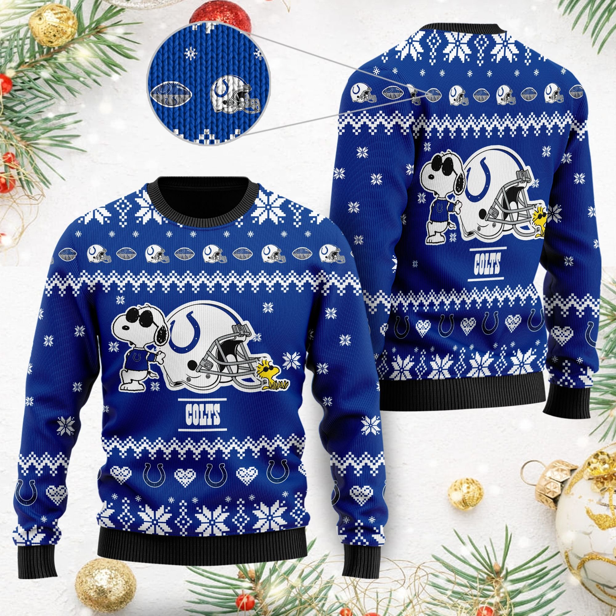 Indianapolis Colts Cute The Snoopy Show Football Helmet 3D All Over Print Ugly Christmas Sweater Indianapolis Colts Cute The Snoopy Show Football Helmet 3D All Over Print Ugly Christmas Sweater