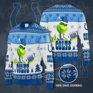 Indianapolis Colts Grinch For Fans Ugly Christmas Sweater