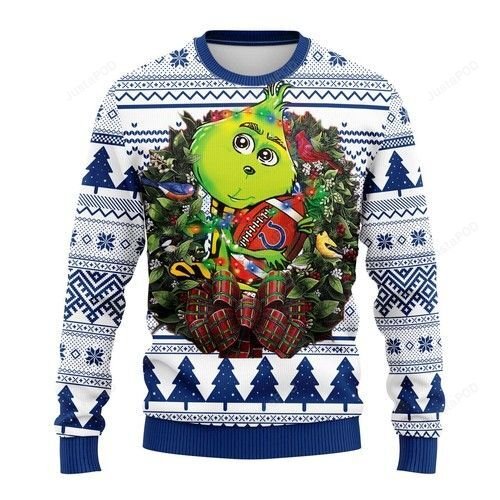 Indianapolis Colts Grinch Hug Christmas For Unisex Ugly Christmas Sweater Indianapolis Colts Grinch Hug Christmas For Unisex Ugly Christmas Sweater