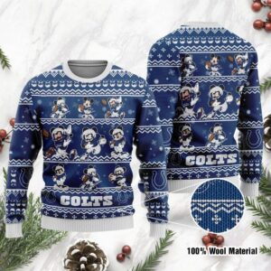 Indianapolis Colts Mickey Mouse Holiday Party Ugly Christmas Sweater