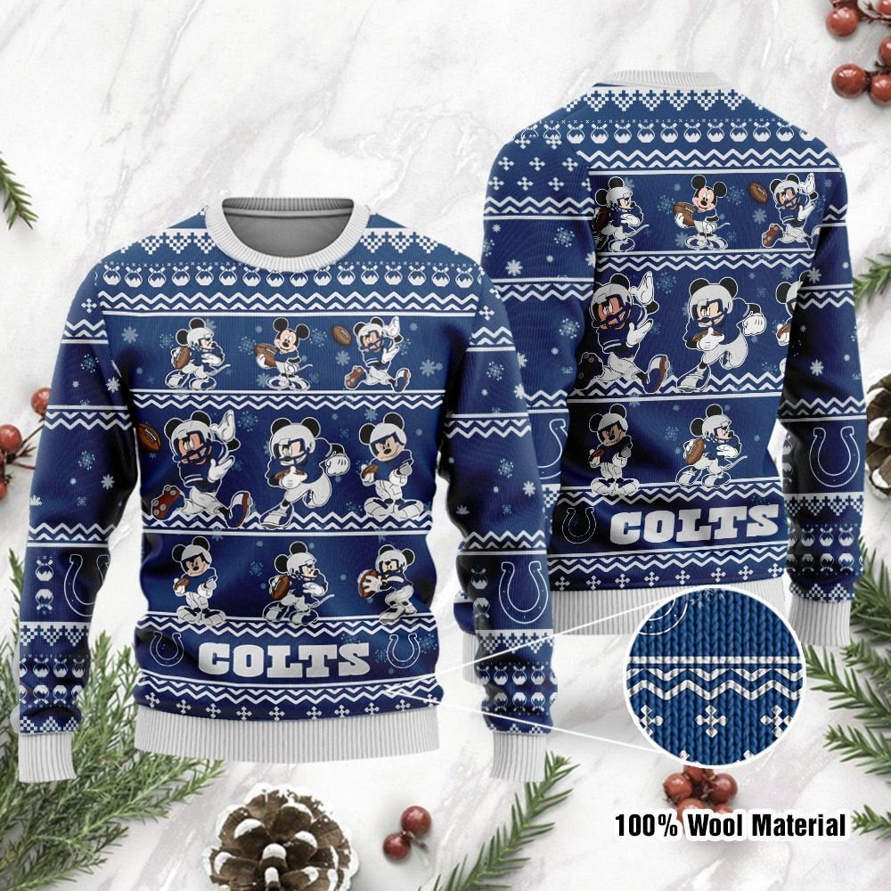 Indianapolis Colts Mickey Mouse Ugly Christmas Sweater Indianapolis Colts Mickey Mouse Ugly Christmas Sweater