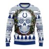 Indianapolis Colts Skull Flower Ugly Christmas Sweater