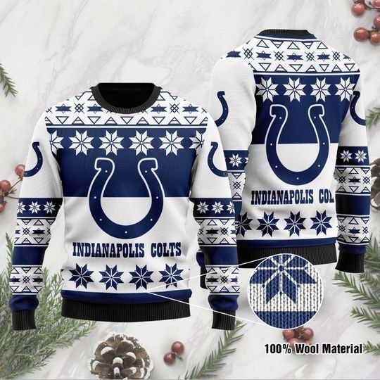 Indianapolis Colts Wool Christmas For Fans Ugly Christmas Sweater Indianapolis Colts Wool Christmas For Fans Ugly Christmas Sweater