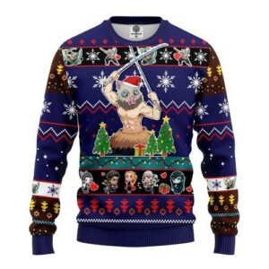 Inosuke Hashibira Demon Slayer Ugly Christmas Sweater