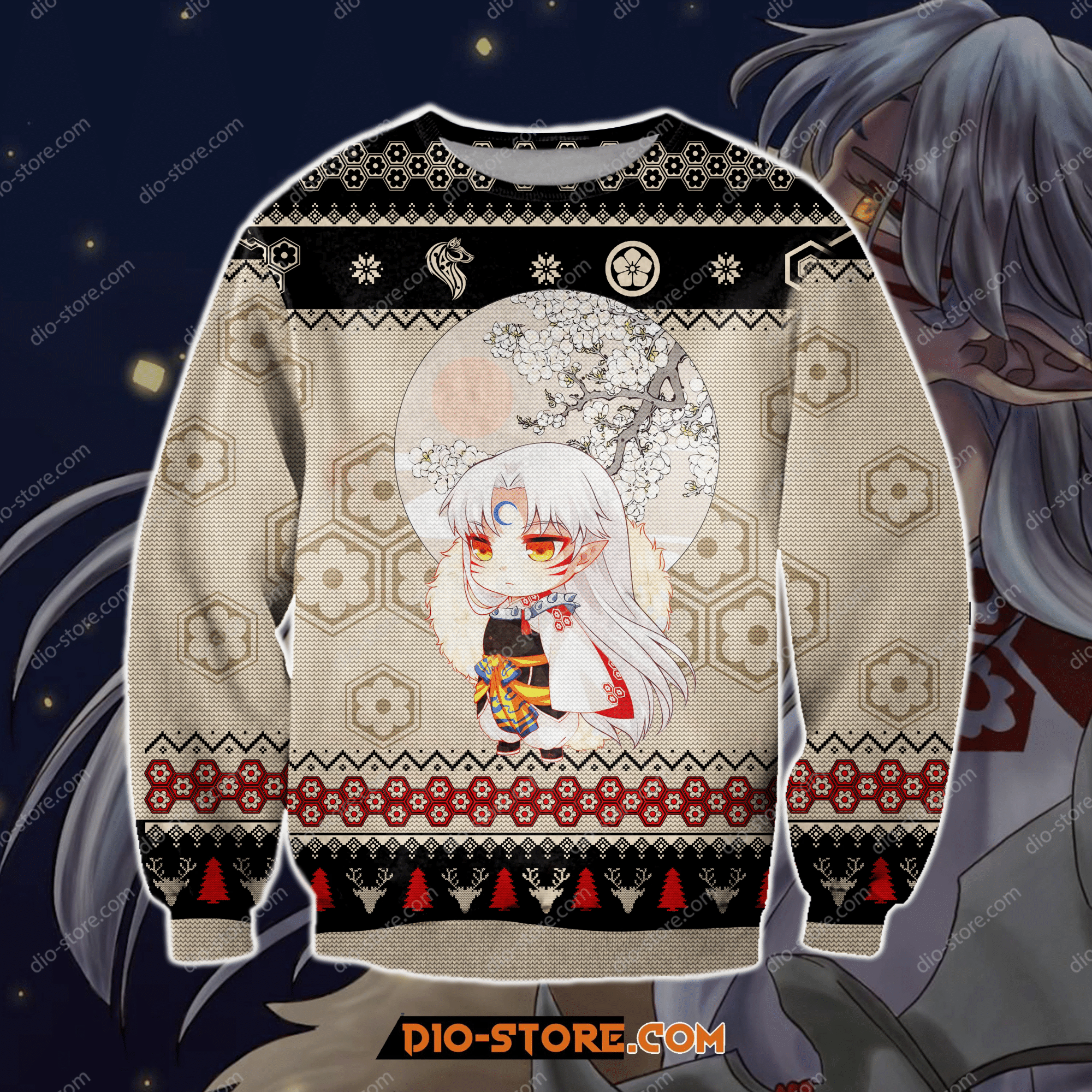Inuyasha Manga Knitting Pattern For Unisex Ugly Christmas Sweater Inuyasha Manga Knitting Pattern For Unisex Ugly Christmas Sweater