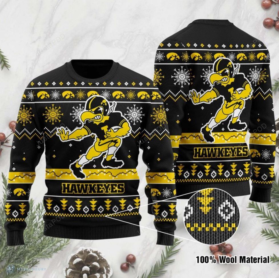 Iowa Hawkeyes Football Ugly Christmas Sweater Iowa Hawkeyes Football Ugly Christmas Sweater
