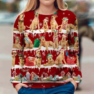 Irish Terrier Snow Christmas Ugly Christmas Sweater