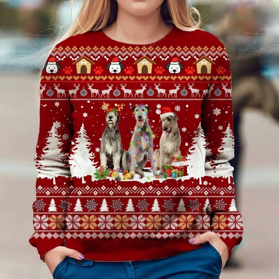 Irish Wolfhound Ugly Christmas Sweater Irish Wolfhound Ugly Christmas Sweater