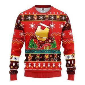 Iron Man Chibi For Unisex Ugly Christmas Sweater