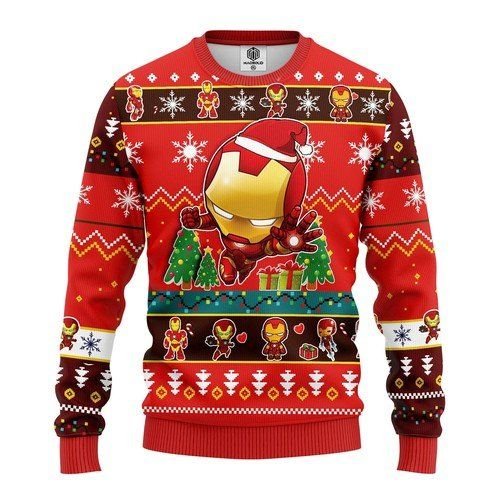 Iron Man Chibi For Unisex Ugly Christmas Sweater Iron Man Chibi For Unisex Ugly Christmas Sweater