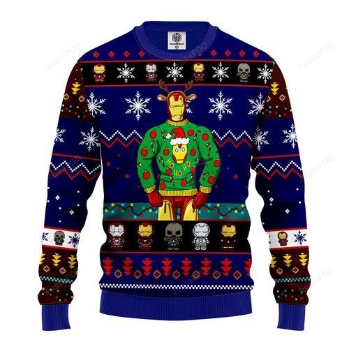 Iron Man Funny Ugly Christmas Sweater Iron Man Funny Ugly Christmas Sweater