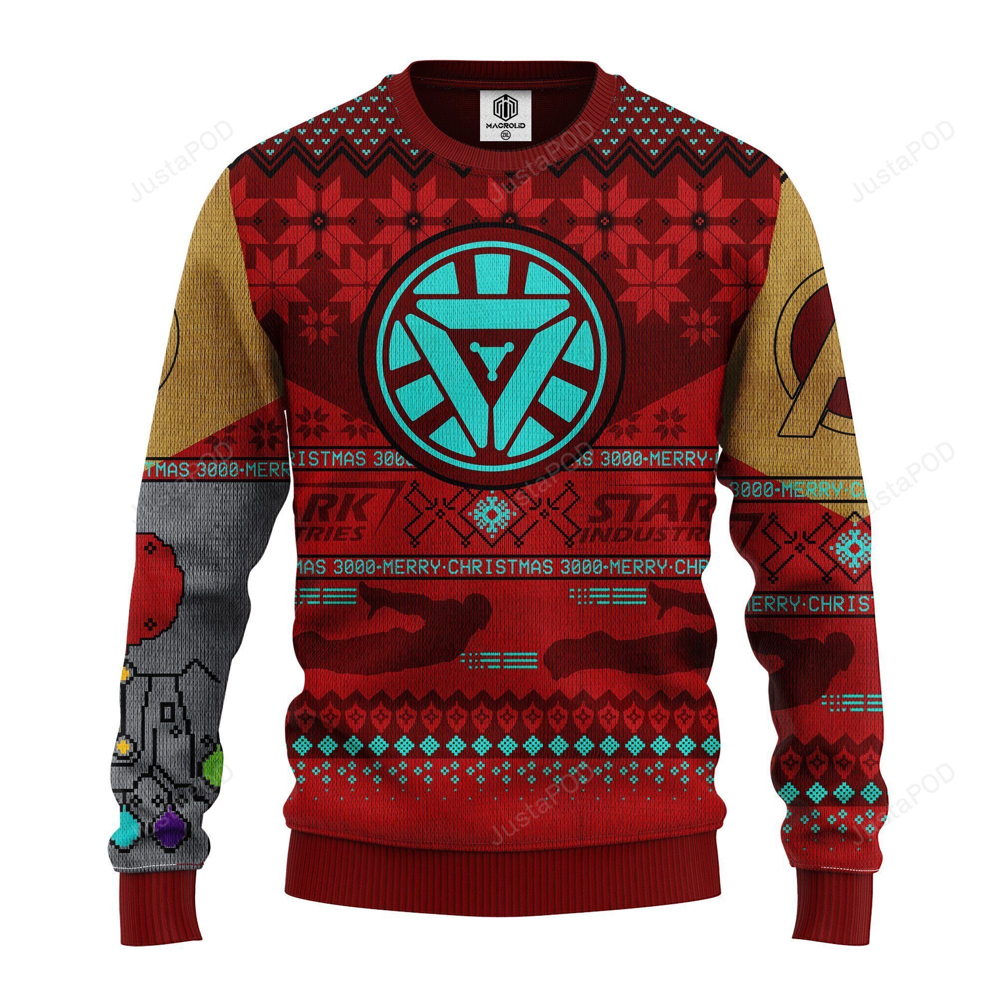 Iron Man Stark Industries Merry Christmas 3000 Ugly Christmas Sweater Iron Man Stark Industries Merry Christmas 3000 Ugly Christmas Sweater