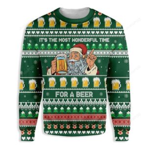 Its The Most Wonderful Occasion For A Beer Santa Ugly Christmas Sweater