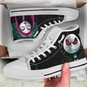 Jack and Sally The Nightmare Before Christmas High Top Shoes