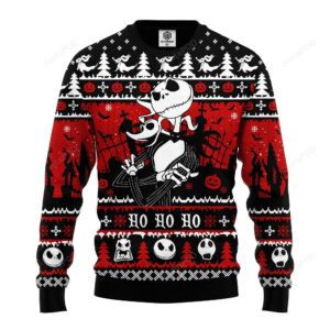 Jack And Zero Nightmare Before Xmas Ugly Christmas Sweater