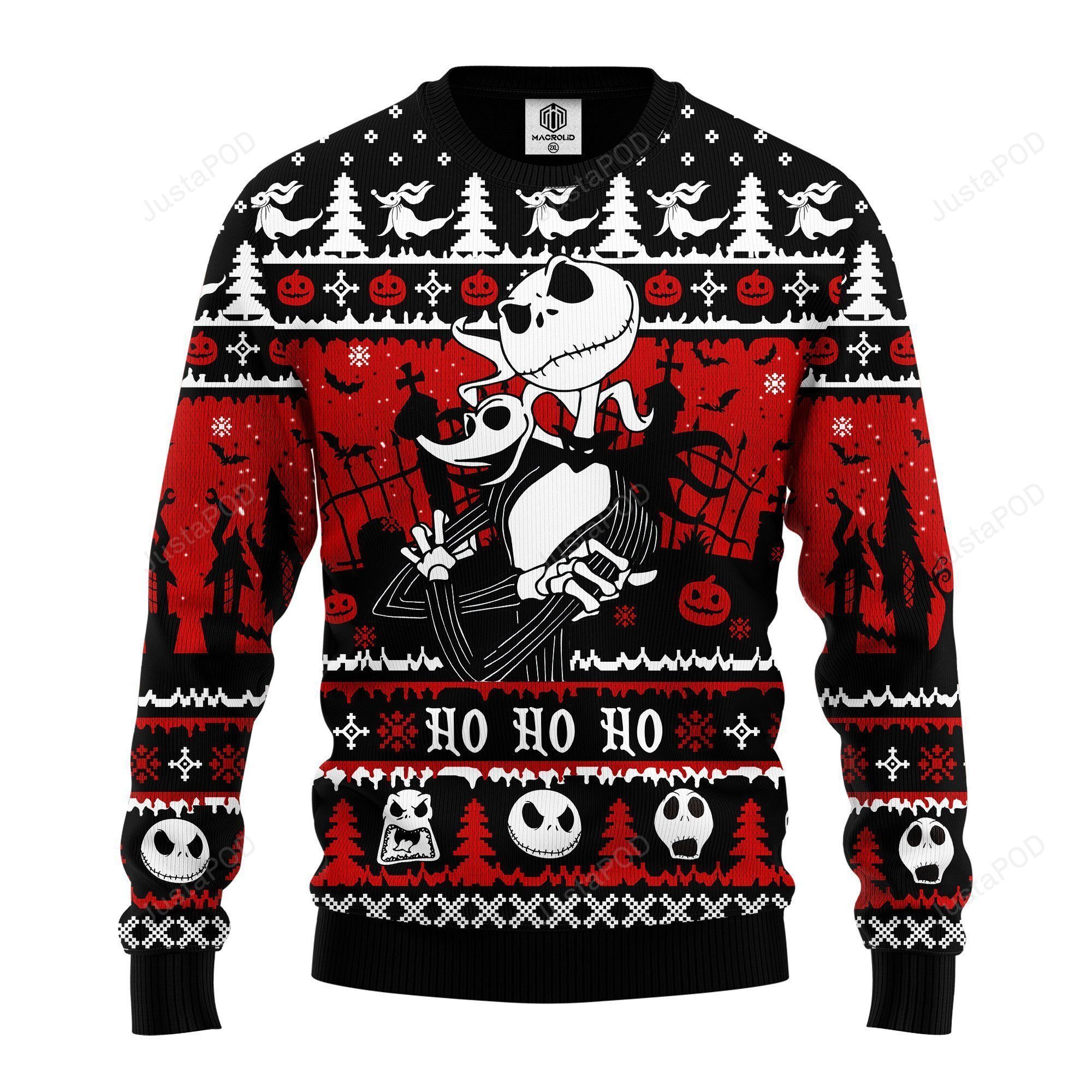Jack And Zero Nightmare Before Xmas Ugly Christmas Sweater Jack And Zero Nightmare Before Xmas Ugly Christmas Sweater
