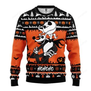 Jack And Zero Nightmare Ugly Christmas Sweater