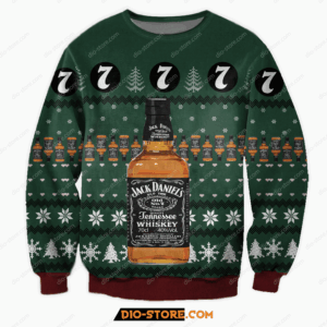 Jack Daniel’S Tennessee Whiskey Knitting Pattern 3D All Over Print Ugly Christmas Sweater