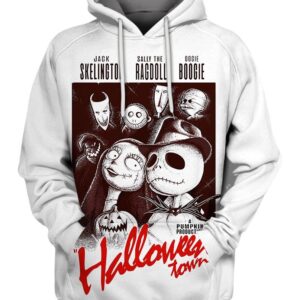 Jack Skellington Christmas 3D All Over Print Hoodie