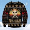 Jack Skellington I?m Mostly Peace Love Light And A Little Go Yourself For Unisex Ugly Christmas Sweater