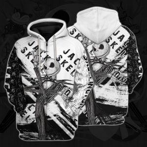 Jack Skellington The Nightmare Before Christmas 3D All Over Print Hoodie